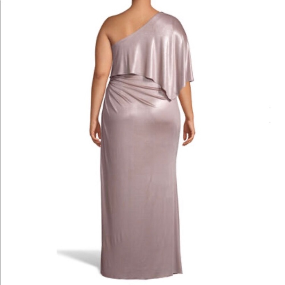 ADRIANNA PAPELL Metallic Draped Gown - Picture 3 of 3